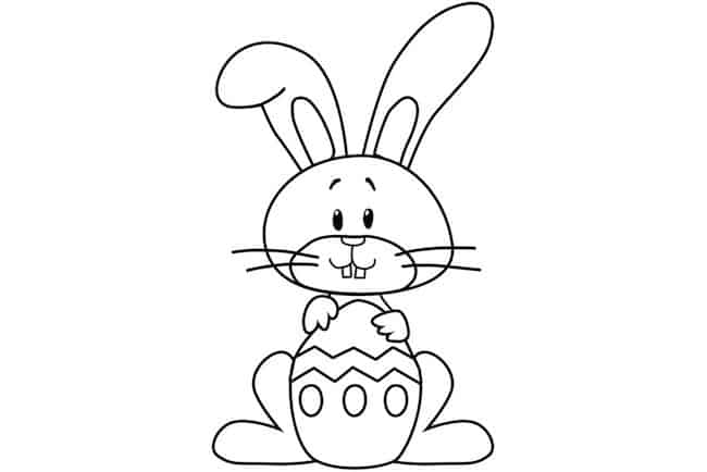 coniglio di pasqua da colorare online